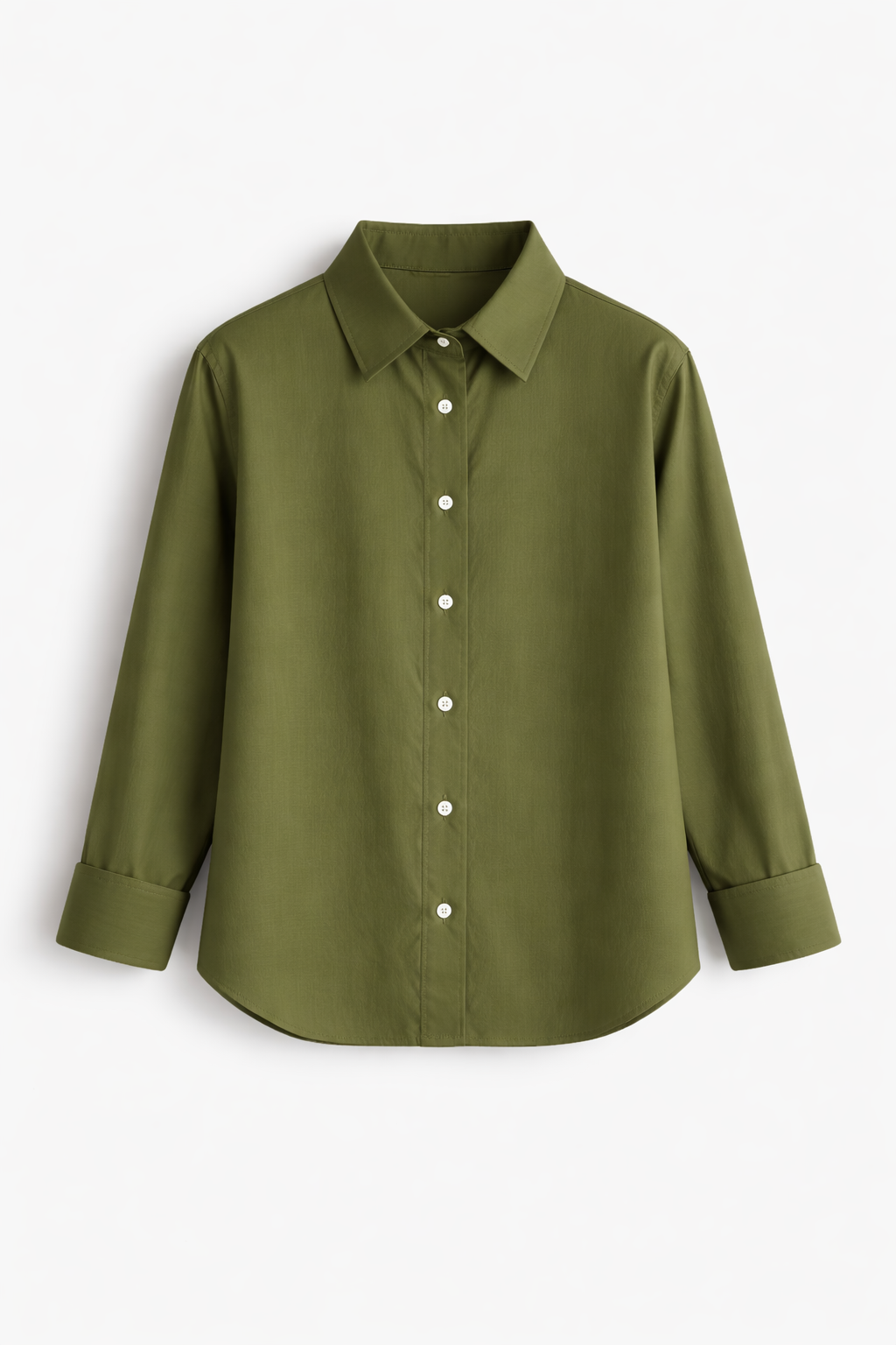 Matcha Mousse | Cotton Linen Shirt | Olive Green Color