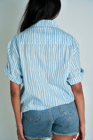 Peppermint Half Sleeve Shirt | Pure Cotton